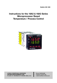 Thumbnail of document Manual - 16A Temperature/Process Controller